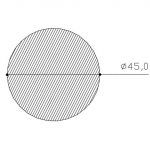 Barral 45 mm en eucaliptus clear o finger (corte de sección)