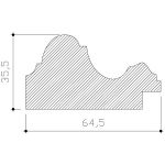 Cornisa en eucaliptus clear o finger (corte de seccion)